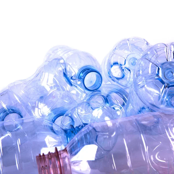 Plastikowe butelki recyklingu koncepcji tła — Zdjęcie stockowe