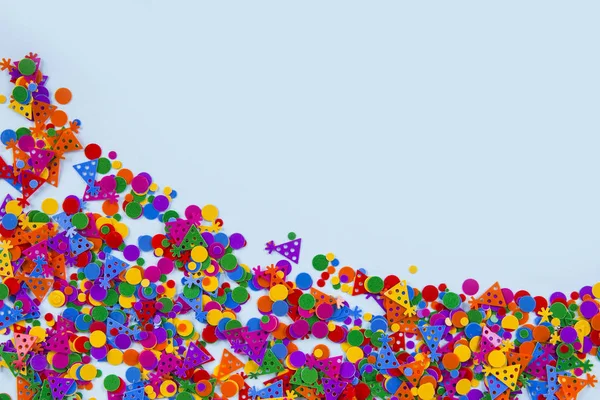 Rám vyrobený z barevné konfety — Stock fotografie