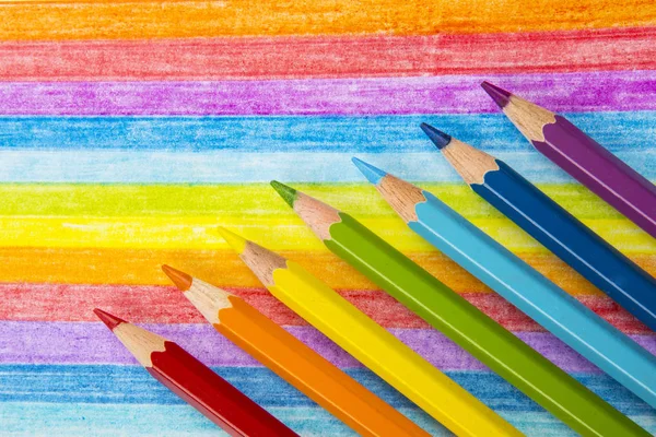 Fond abstrait à partir de crayons de couleur — Photo