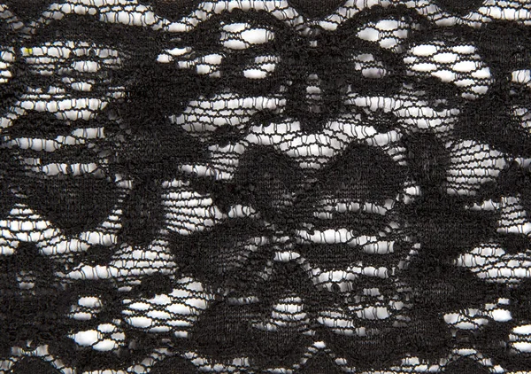 Черные кружева с узором в манере цветка — стоковое фото