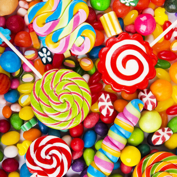 Mixed colorful sweets