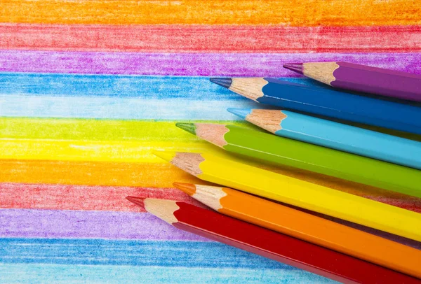 Абстрактний фон з кольорових олівців — стокове фото