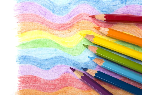 Sfondo astratto da matite di colore — Foto Stock