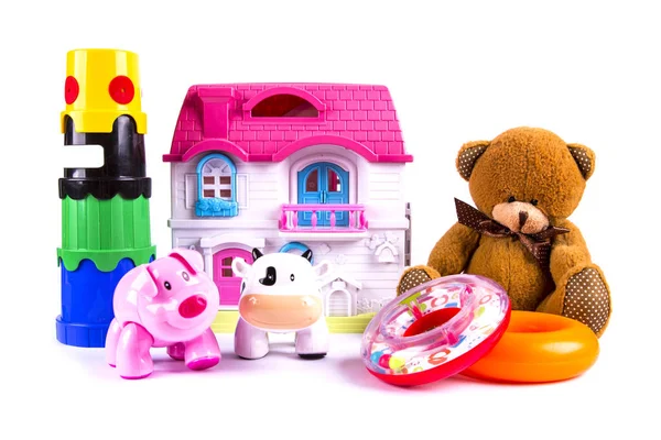 Toys collection isolated on white background — Stock Photo, Image