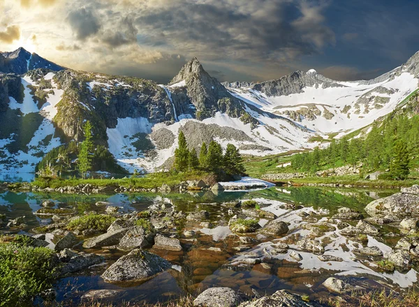 Schöne sommerlandschaft, altaigebirge russland. — Stockfoto