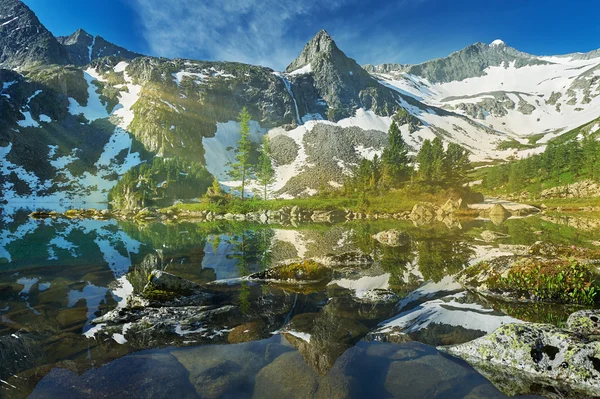 Schöne sommerlandschaft, altaigebirge russland. — Stockfoto