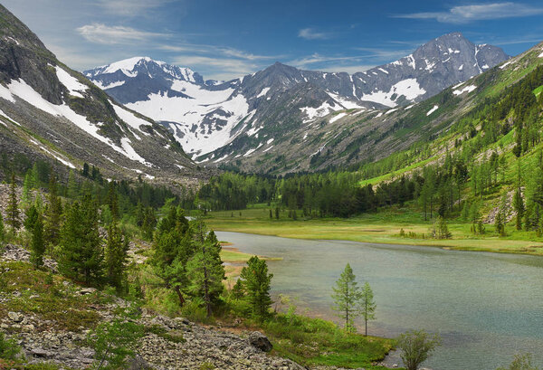 Beautiful summer landscape, Altai mountains Russia.