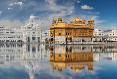 Amritsar, Pencap, Hindistan bulunan altın Tapınak.