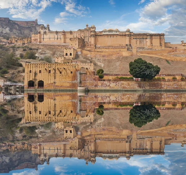 Amer Fort ligger i Amer, Rajasthan, Indien. — Stockfoto