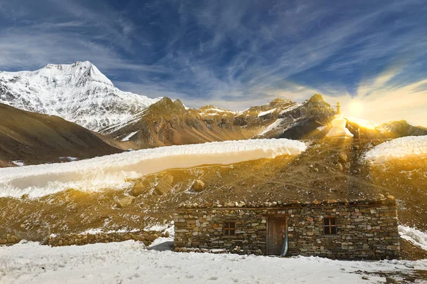 ネパール ヒマラヤ アンナプルナ山. — ストック写真