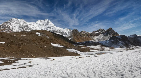 Annapurna mountains in the Himalayas of Nepal. — Stock Photo, Image