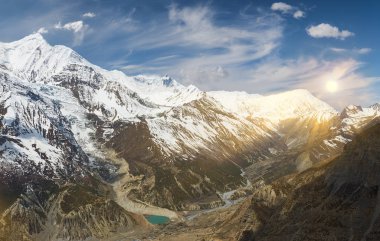 Annapurna dağlar Nepal Himalayalar.