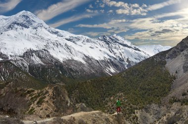 Annapurna dağlar Nepal Himalayalar.