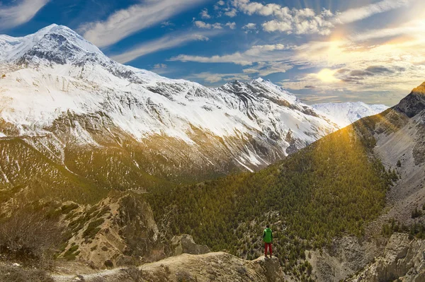 Munții Annapurna din Himalaya din Nepal . — Fotografie, imagine de stoc