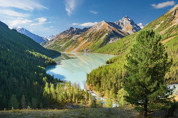 Bellissimo paesaggio autunnale, montagne Altai Russia . — Foto Stock