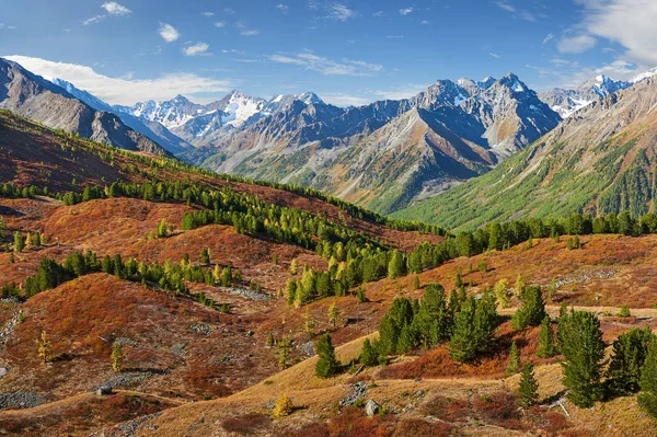 Bellissimo paesaggio autunnale, montagne Altai Russia . — Foto Stock