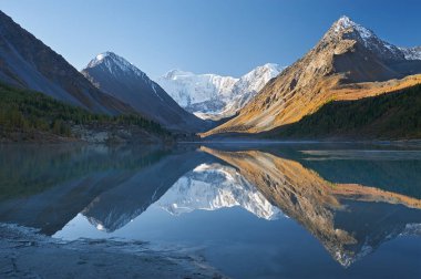 Güzel sonbahar manzara, Altay Dağları Rusya.