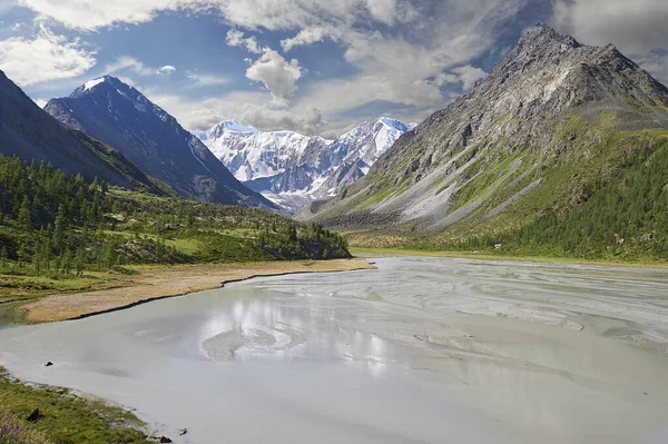 Roerich Landschap Van Yarlu Vallei Prachtig Voorjaarslandschap Rusland Siberië Altai — Stockfoto