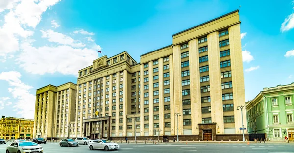 Okhotny Ryad calle-Estado Duma de la Asamblea Federal de la Ru — Foto de Stock