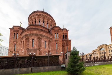 Moskova şehri. Efendimizin Kutsal Şeklinin Katedrali, Ermeni Havari Kilisesi. 09.29.2019