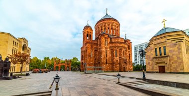 Moskova şehri. Efendimizin Kutsal Şeklinin Katedrali, Ermeni Havari Kilisesi. 09.29.2019