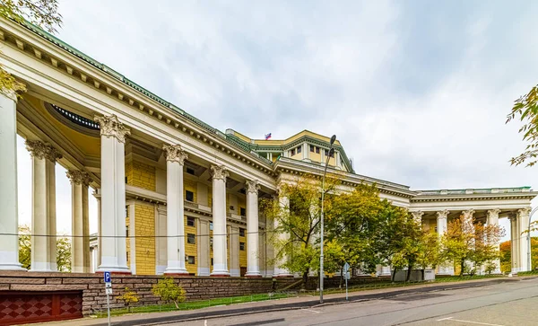 Stad Moskva Dostoevsky Gatan Central Akademisk Teater Den Ryska Armén — Stockfoto