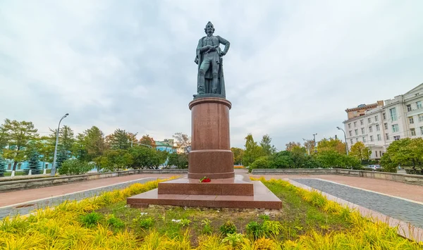 Ciudad Plaza Moscú Suvorovskaya Monumento Monumento Alexander Suvorov Russia 2019 —  Fotos de Stock