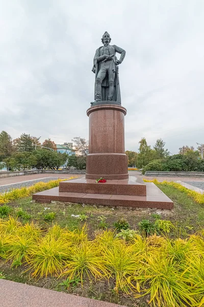Stadt Moskau Suworowskaja Platz Ein Denkmal Ein Denkmal Für Alexander — Stockfoto