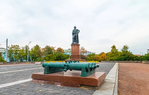 City Moscow Suvorovskaya Square Monument Memument Alexander Suvorov Russia 2019 — стокове фото