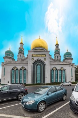 Moskova şehri. Moskova Katedrali, Rusya ve Avrupa 'nın en büyük ve en yüksek camilerinden biri olan Moskova' nın ana camii.