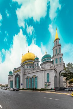 Moskova şehri. Moskova Katedrali, Rusya ve Avrupa 'nın en büyük ve en yüksek camilerinden biri olan Moskova' nın ana camii.