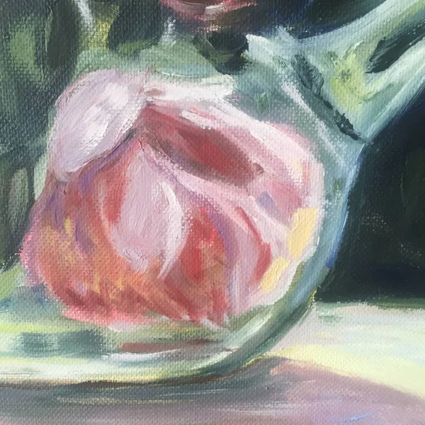 Tuval üzerine yağlı boya boyalı peonies