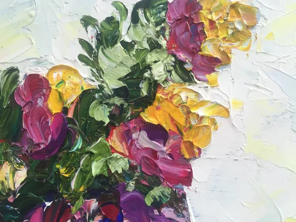Tuval üzerine yağlı boya boyalı peonies