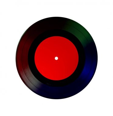 Beyaz arkaplanda vinil kayıt