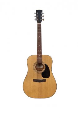 Beyaz arkaplanda gitar