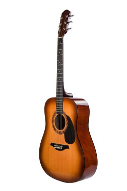 Beyaz arkaplanda gitar