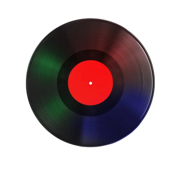 Beyaz arkaplanda vinil kayıt