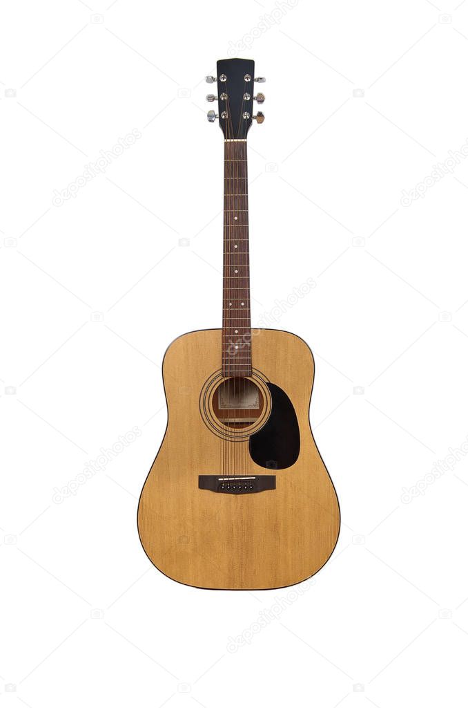 Guitar on a white background