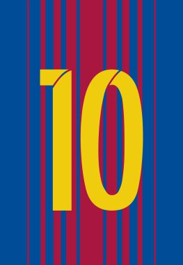 Numarası 10 renk futbol form Fc Barcelona