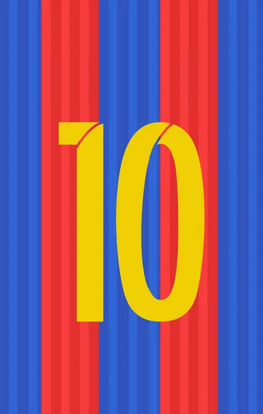 Колір Футбольної Форми Барселона Номером — стокове фото