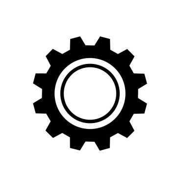 Beyaz arka plan üzerinde dişli