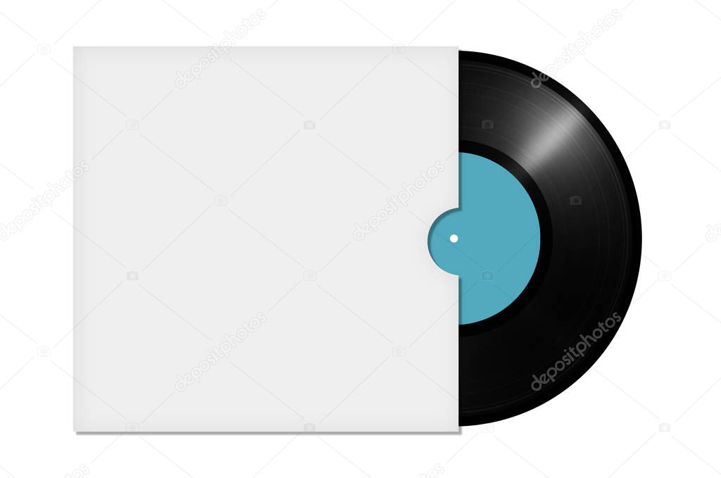 vinyl record in an envelope