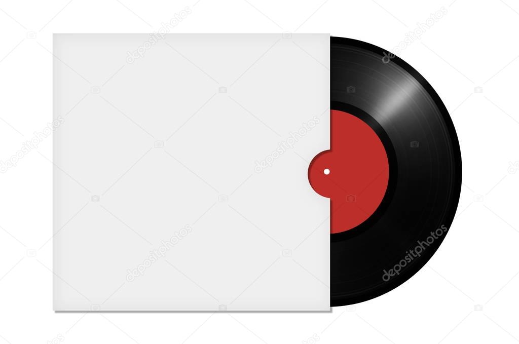 vinyl record in an envelope