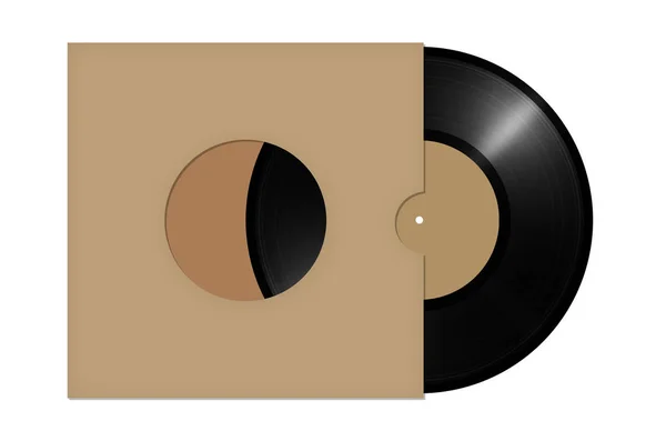 Vinyl Record Envelope Isolated White Background — Stock Photo, Image