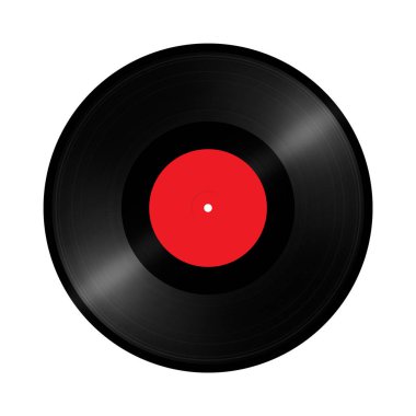 Vinil plak. Kırmızı renk