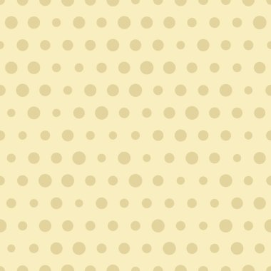 Daireler ile sorunsuz polka noktalı kahverengi deseni. Vektör arka plan