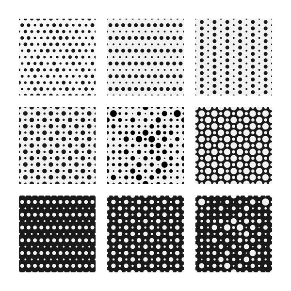 Ensemble de motifs de points sans couture, milieux vectoriels — Image vectorielle