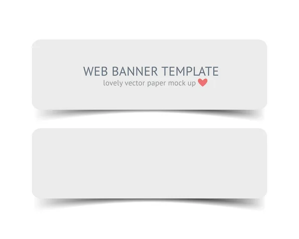 Banner web vector realista, encabezado, pie de página — Archivo Imágenes Vectoriales