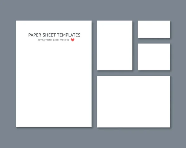 Papelería vectorial en blanco para identificación corporativa aislada en gris oscuro — Vector de stock