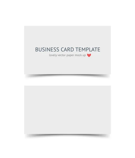 Business card template mock up — Stock Vector